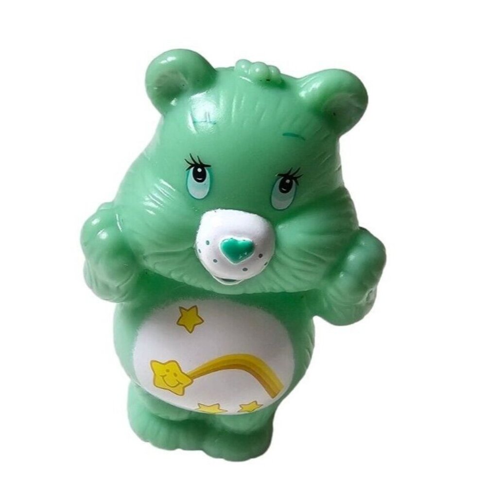 Care Bears Wish Bear Figure Cake Pencil Topper 2004 TCFC Shooting Star Green Toy